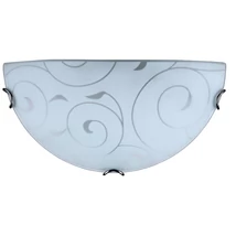 Aplica de perete Rabalux HARMONYLUX E27 metal crom cu abajur sticla alb cu motivestil traditional IP20 - 3851