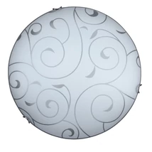 Plafoniera Rabalux HARMONYLUX E27 metal crom cu abajur sticla alb cu motivestil traditional IP20 - 3853