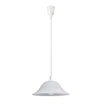 Pendul Rabalux ALABASTRO E27 plastic sticla alabastru alb cu abajur sticla stil traditional IP20 - 3904