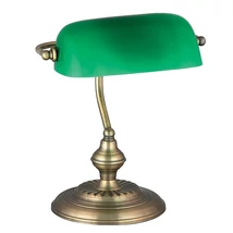 Veioza de birou Rabalux BANK E27 metal bronz cu abajur sticla verdestil clasic IP20 - 4038