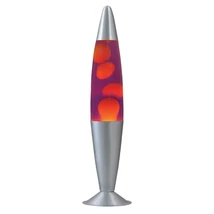 Lampa decor Rabalux LOLLIPOP2 E14 25W inclus metal portocaliu cu abajur sticla violetstil traditional IP20 - 4106