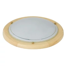 Plafoniera Rabalux UFO E27 metal lemn natur cu abajur sticla sticla opalstil traditional IP20 - 5421