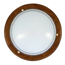 Plafoniera Rabalux UFO E27 metal lemn stejar cu abajur sticla sticla opalstil traditional IP20 - 5417