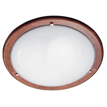 Plafoniera Rabalux UFO E27 metal lemn stejar cu abajur sticla sticla opalstil traditional IP20 - 5427
