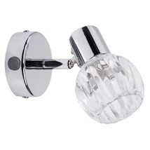Spot Rabalux LAUREN E14 metal crom cu abajur sticla transparentstil modern IP20 - 6091