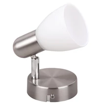 Spot Rabalux SOMA E14 metal crom satinat cu abajur sticla albstil traditional IP20 - 6301