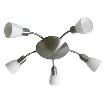 Plafoniera Rabalux SOMA E14 metal crom satinat cu abajur sticla albstil traditional IP20 - 6305