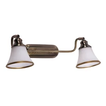 Spot baie Rabalux GRANDO E14 metal bronz cu abajur sticla albstil clasic IP20 - 6546