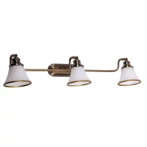 Spot baie Rabalux GRANDO E14 metal bronz cu abajur sticla albstil clasic IP20 - 6547