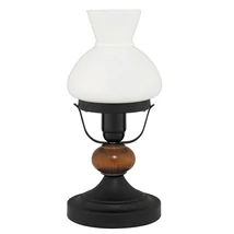 Veioza Rabalux PETRONEL E27 metal lemn negru mat cu abajur sticla sticla opalstil clasic IP20 - 7072