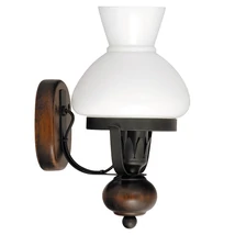 Aplica de perete Rabalux PETRONEL E27 metal lemn negru mat sticla sticla opal - 7077