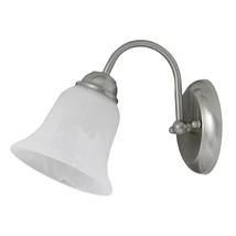 Aplica de perete Rabalux FRANCESCA E14 metal crom satinat cu abajur sticla sticla alabastru albstil traditional IP20 - 7361