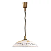Pendul Rabalux ETRUSCO E27 plastic bronz cu abajur sticla sticla alabastru albstil mediteran IP20 - 7640