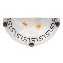 Aplica de perete Rabalux ETRUSCO E27 metal sticla alabastru alb cu abajur sticla stil mediteran IP20 - 7647