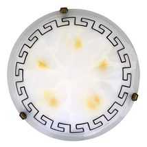 Plafoniera Rabalux ETRUSCO E27 metal sticla alabastru alb cu abajur sticla stil mediteran IP20 - 7649