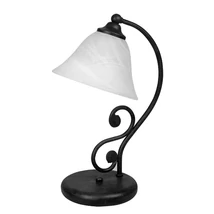 Veioza Rabalux DOROTHEA E14 metal negru mat cu abajur sticla sticla alabastru albstil mediteran IP20 - 7772
