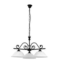 Candelabru Rabalux DOROTHEA E27 metal negru mat cu abajur sticla sticla alabastru albstil mediteran IP20 - 7773