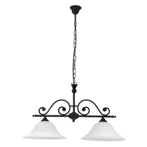 Candelabru Rabalux DOROTHEA E27 metal negru mat cu abajur sticla sticla alabastru albstil mediteran IP20 - 7777