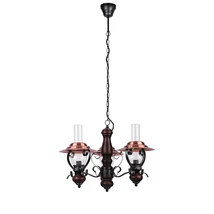 Candelabru Rabalux ENNA E14 metal lemn negru cu abajur sticla transparentstil clasic IP20 - 7860