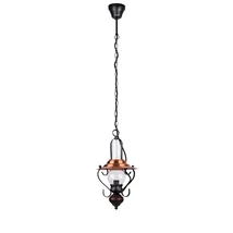 Candelabru Rabalux ENNA E14 metal lemn negru cu abajur sticla transparentstil clasic IP20 - 7869