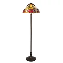Lampadar Rabalux MIRELLA E27 metal bronz cu abajur sticla tiffany coloratstil clasic IP20 - 8088