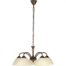Candelabru Rabalux REGINA E14 metal bronz cu abajur sticla cremstil clasic IP20 - 8175