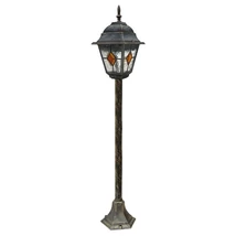 Stalp exterior Rabalux MONACO E27 metal auriu antic cu abajur sticla coloratstil clasic IP43 - 8185