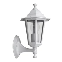 Aplica exterior Rabalux VELENCE E27 metal alb cu abajur sticla transparentstil clasic IP43 - 8203