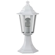 Stalp exterior Rabalux VELENCE E27 metal alb cu abajur sticla transparentstil clasic IP43 - 8205