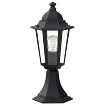 Stalp exterior Rabalux VELENCE E27 metal negru cu abajur sticla transparentstil clasic IP43 - 8206