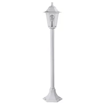 Stalp exterior Rabalux VELENCE E27 metal alb cu abajur sticla transparentstil clasic IP43 - 8209