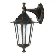 Aplica exterior Rabalux VELENCE E27 metal auriu antic cu abajur sticla transparentstil clasic IP43 - 8232