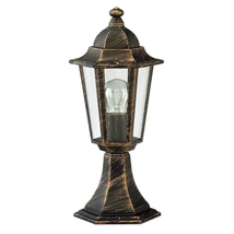 Stalp exterior Rabalux VELENCE E27 metal auriu antic cu abajur sticla transparentstil clasic IP43 - 8236