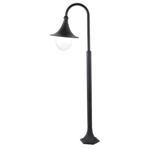 Stalp exterior Rabalux KONSTANZ E27 metal negru cu abajur plastic transparentstil clasic IP44 - 8247