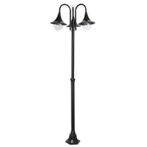 Stalp exterior Rabalux KONSTANZ E27 metal negru cu abajur plastic transparentstil clasic IP44 - 8248