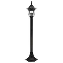 Stalp exterior Rabalux MILANO E27 metal negru cu abajur sticla transparentstil clasic IP43 - 8345