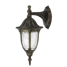 Aplica exterior Rabalux MILANO E27 metal auriu antic cu abajur sticla transparentstil clasic IP43 - 8371