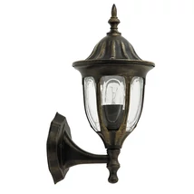 Aplica exterior Rabalux MILANO E27 metal auriu antic cu abajur sticla transparentstil clasic IP43 - 8372