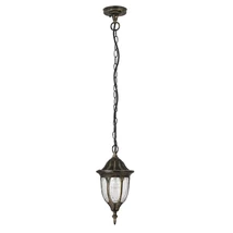 Pendul exterior Rabalux MILANO E27 metal auriu antic cu abajur sticla transparentstil clasic IP43 - 8374