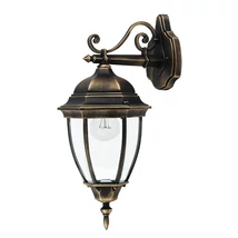 Aplica exterior Rabalux TORONTO E27 metal auriu antic cu abajur sticla transparentstil clasic IP44 - 8381