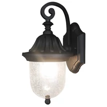 Aplica exterior Rabalux SYDNEY E27 metal negru cu abajur sticla transparentstil vintage IP23 - 8387