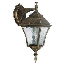 Aplica exterior Rabalux TOSCANA E27 metal auriu antic cu abajur sticla transparentstil clasic IP43 - 8391