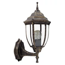 Aplica exterior Rabalux NIZZA E27 metal auriu antic cu abajur sticla transparentstil clasic IP43 - 8452