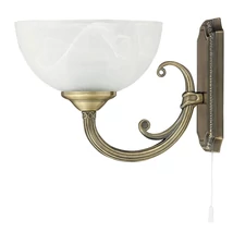 Aplica de perete Rabalux MARLENE E14 metal bronz cu abajur sticla sticla alabastru albstil clasic IP20 - 8541