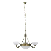 Candelabru Rabalux MARLENE E27 metal bronz cu abajur sticla sticla alabastru albstil clasic IP20 - 8543
