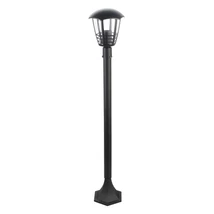 Stalp exterior Rabalux MARSEILLE E27 metal negru cu abajur plastic transparentstil traditional IP44 - 8568