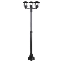 Stalp exterior Rabalux MARSEILLE E27 metal negru cu abajur plastic transparentstil traditional IP44 - 8569