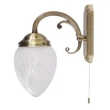 Aplica de perete Rabalux ANNABELLA E14 metal bronz cu abajur sticla albstil clasic IP20 - 8631