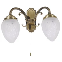 Aplica de perete Rabalux ANNABELLA E14 metal bronz cu abajur sticla albstil clasic IP20 - 8632