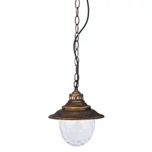 Pendul exterior Rabalux BARCELONA E27 metal auriu antic cu abajur sticla transparentstil vintage IP43 - 8678